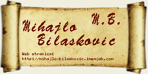 Mihajlo Bilašković vizit kartica